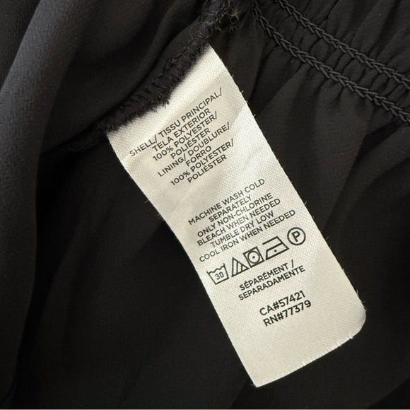 Ann Taylor Black Floral Long Sleeve Size Medium EUC - Picture 3 of 4